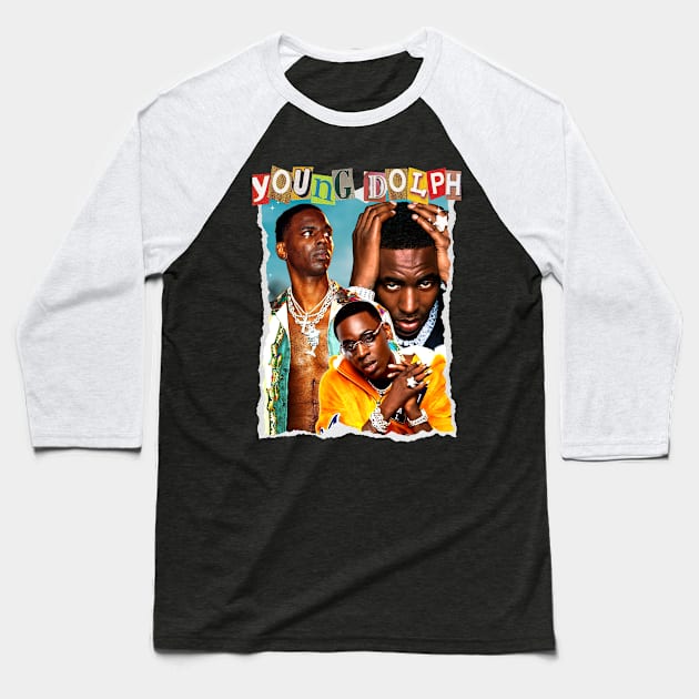 Young Dolph Baseball T-Shirt by bmbg trian